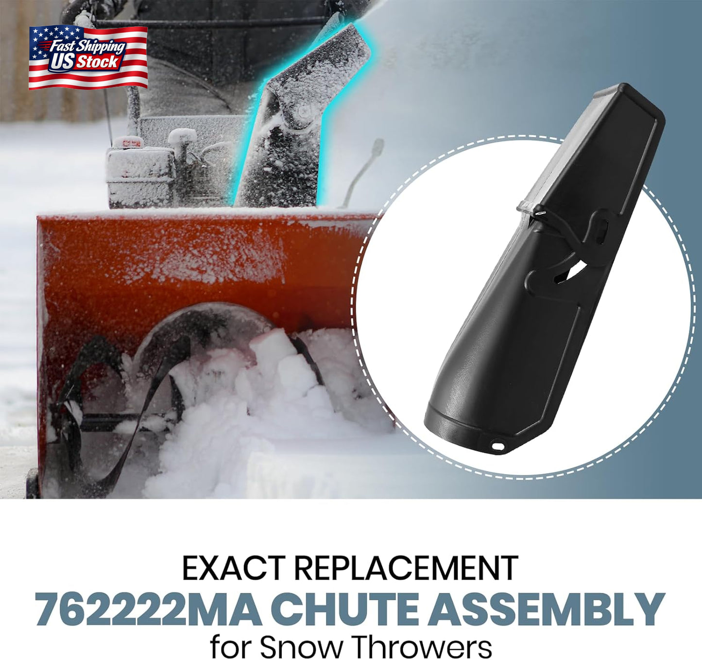 AR-PRO 762222MA Chute Assembly Replacement for Craftsman Snow Throwers - Replace