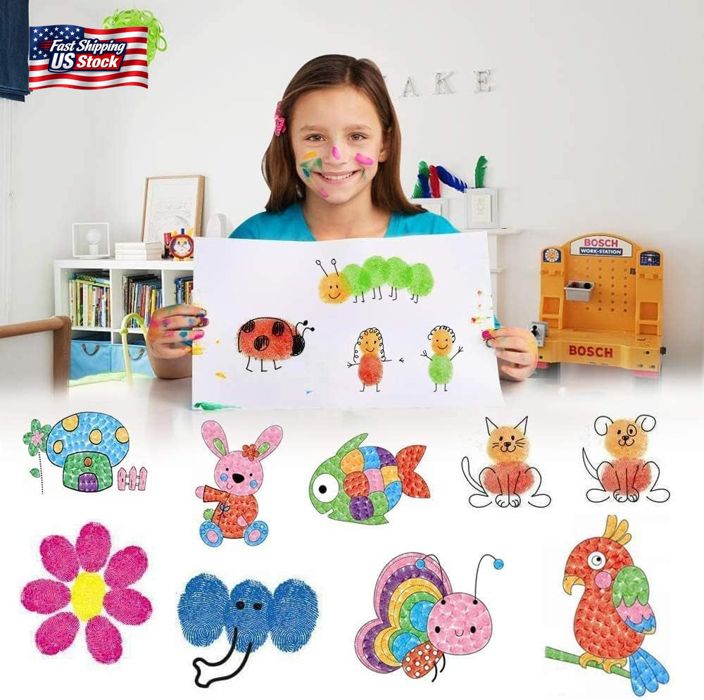Fstaor Large Blue Ink Pad for Rubber Stamps, Non-Toxic Washable Safe Stamp Pads