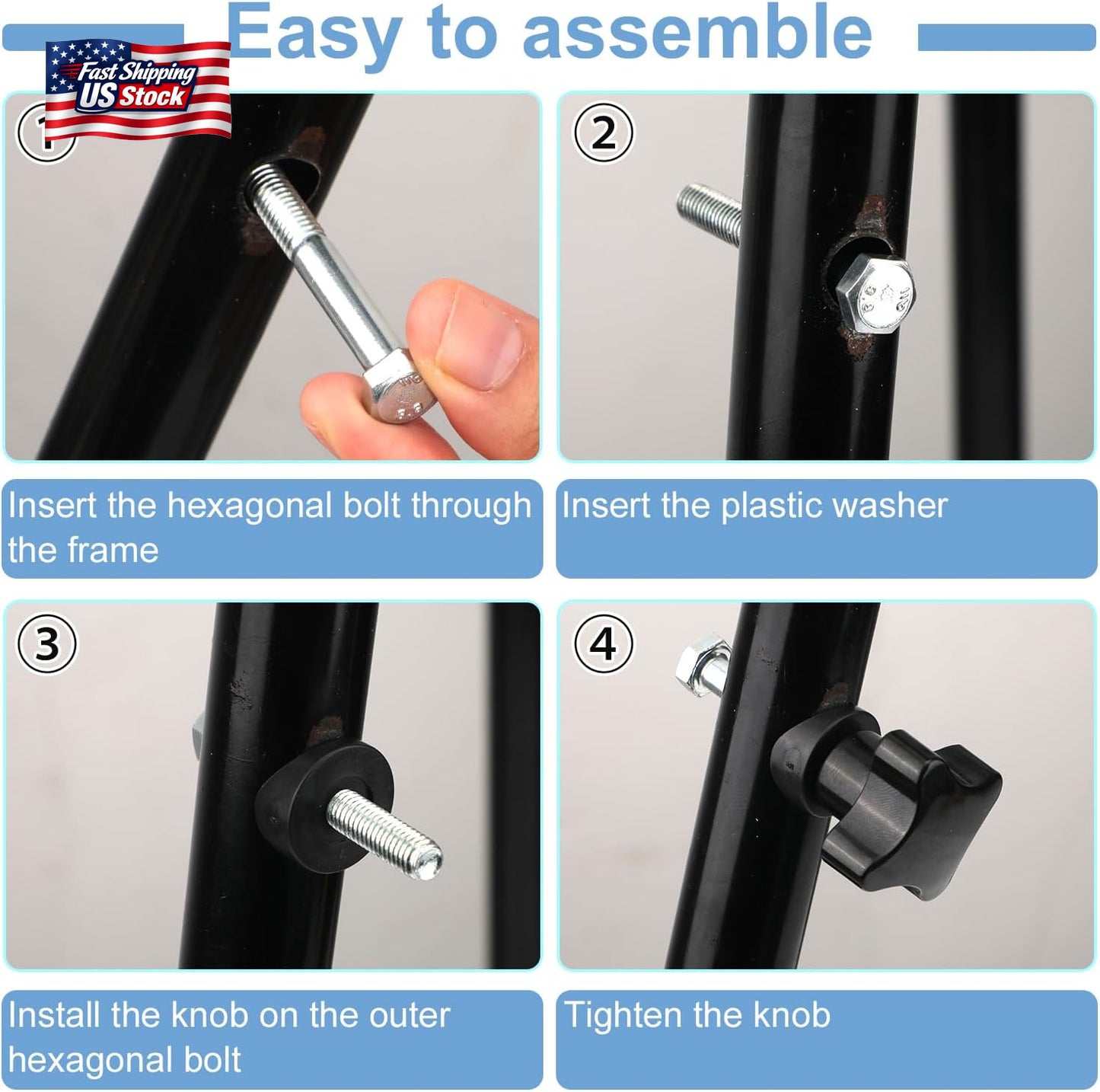 2 Sets Rollator Walker Replacement Knobs Universal Adjustment Handles Repair Par