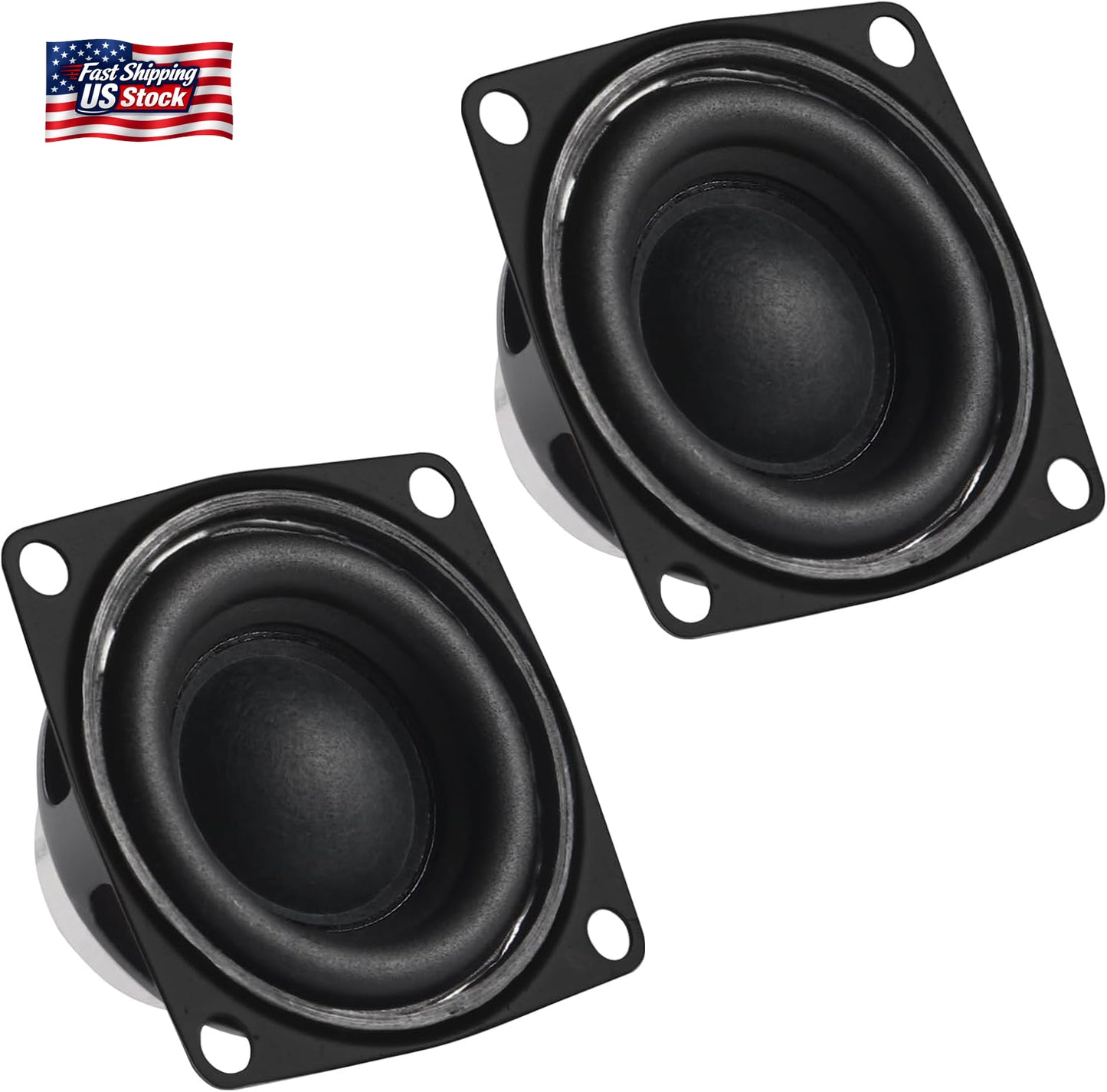 2 Inch Full Range Speakers 4 Ohm 10W (2 Pack) – Mini Audio Stereo Speakers for D