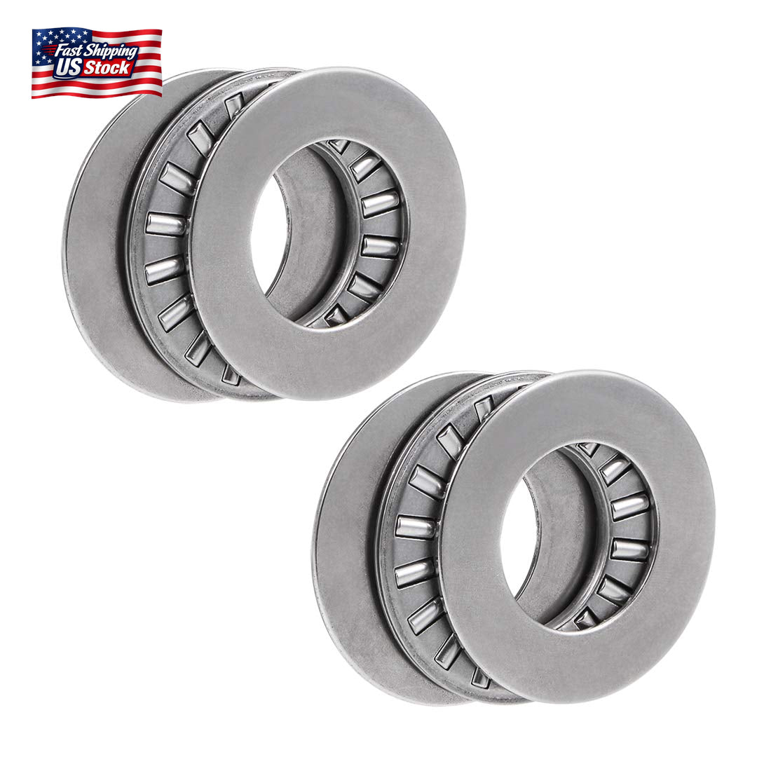 Uxcell NTA1625 Thrust Needle Roller Bearings with Washers 1" Bore 1-9/16" OD 5/6