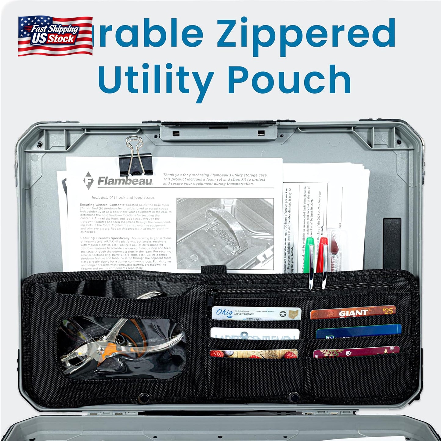 Heavy Duty Contractor Clipboard Storage Case Waterproof Document Organizer Jobsi