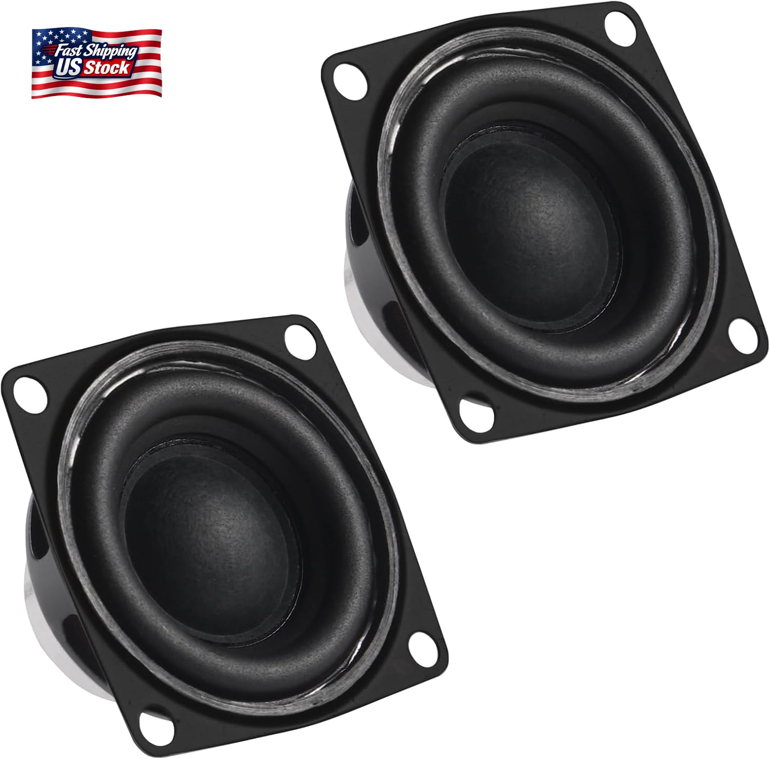 2 Inch Full Range Speakers 4 Ohm 10W (2 Pack) – Mini Audio Stereo Speakers for D