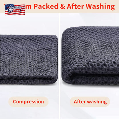 100% Cotton Waffle Weave Dish Cloths Set Kitchen Towels Absorbent Quick Dry Clea