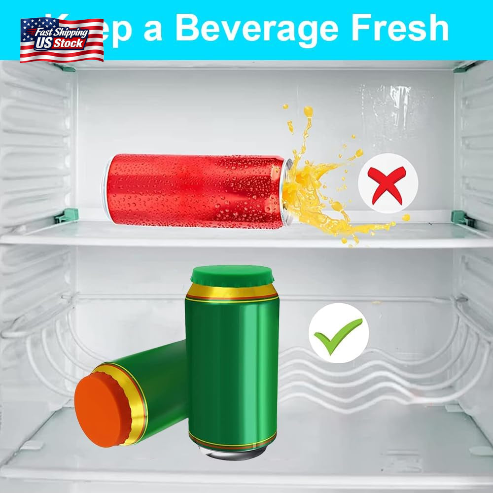 🥤 6 Pack Silicone Soda Can Lids – Reusable Bpa-Free Can Covers for Drinks, Beer