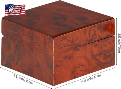 Wooden Single Watch Gift Box with Pillow, Wood Wristwatch Wrist Watch Case Stora