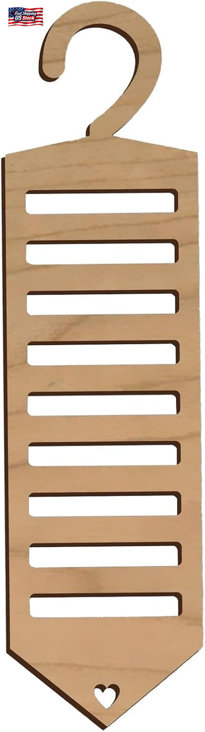 Wooden Tie Rack Premium Wooden Necktie and Belt Hanger Tie Hanger for Men Closet