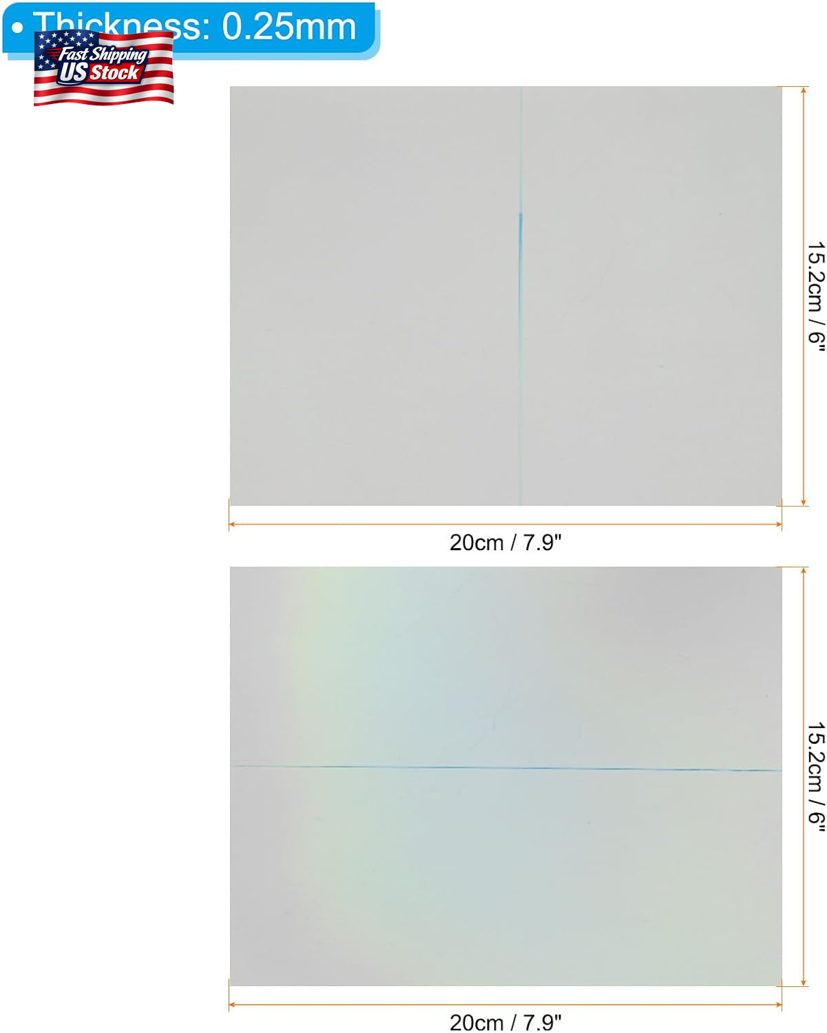 PATIKIL 9.7" Polarized Film Sheets, 2 Pack Adhesive Polarizer Linear Polarizing