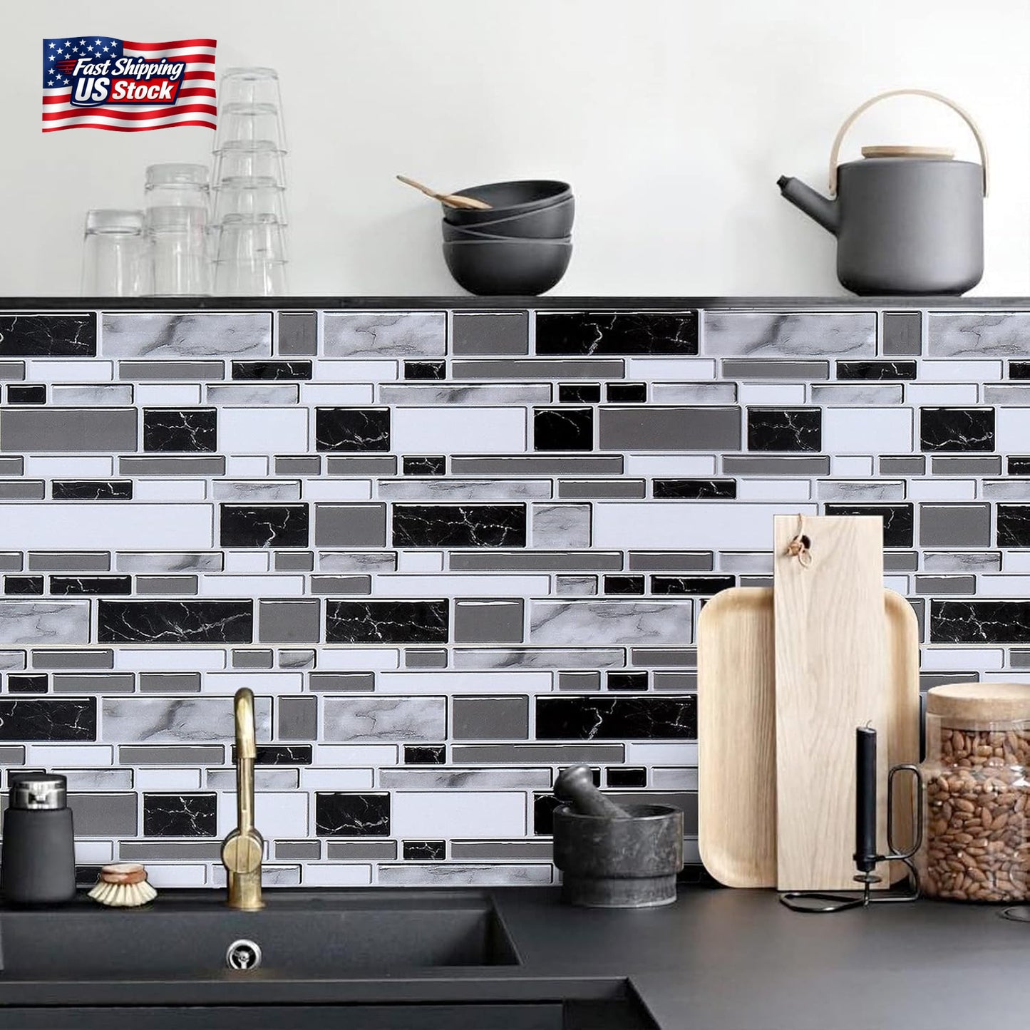 Livebor Peel and Stick Kitchen Wallpaper Backsplash Wall Paper for Kitchen 11.8I