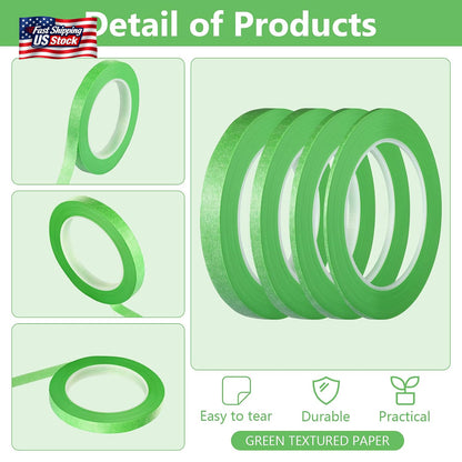 Epakh 4 Pack Painters Tape, Pinstripe Masking Tapes in 1/16, 1/8, 1/4 and 1/2 In