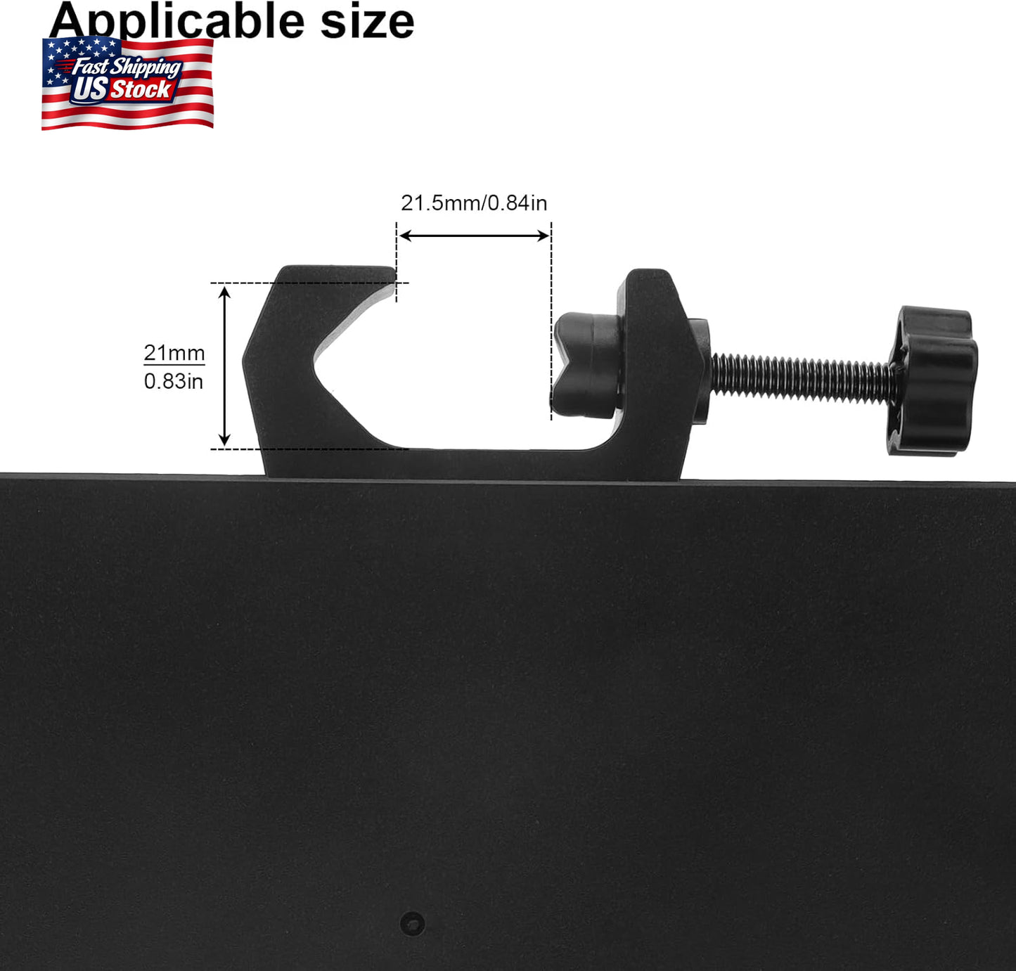 RTNLIT Microphone Stand Tray, Clamp on Firm Rack Tray Holder with 4.5 Pound Weig