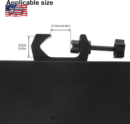 RTNLIT Microphone Stand Tray, Clamp on Firm Rack Tray Holder with 4.5 Pound Weig