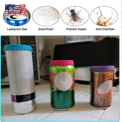 🥤 6 Pack Silicone Soda Can Lids – Reusable Bpa-Free Can Covers for Drinks, Beer