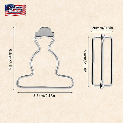 👖 2 Pairs Overall Buckles Replacement – No-Sew Adjustable Jean Overall Clasps