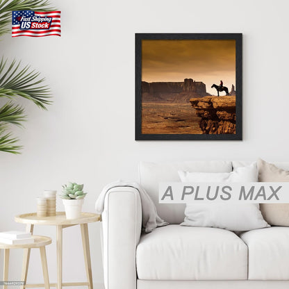 A plus MAX 5X5 Picture Frame Set of 2, Black Engineered Wood Frame for 5 X 5 Inc