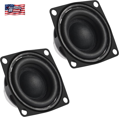 2 Inch Full Range Speakers 4 Ohm 10W (2 Pack) – Mini Audio Stereo Speakers for D