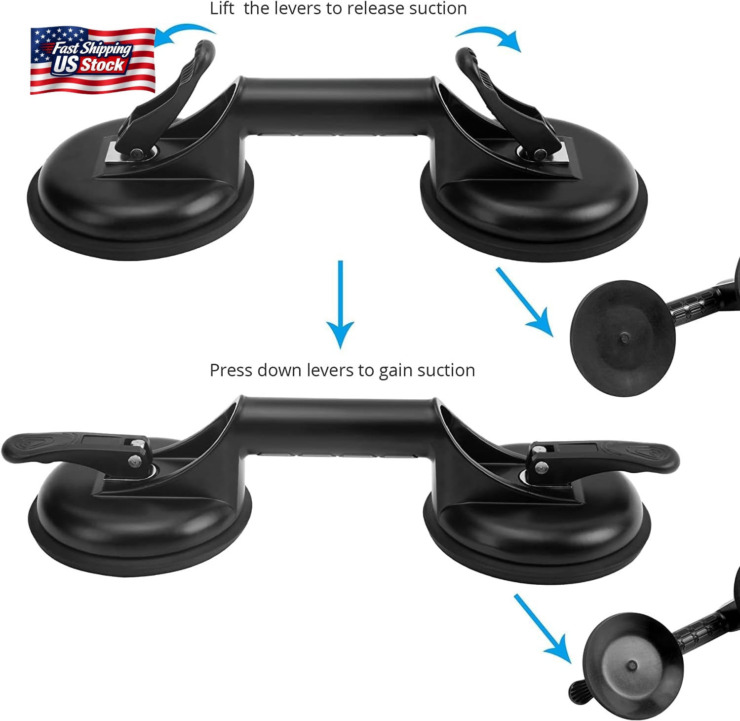 Laminate Floor Gap Fixer Tool Kit Suction Cup Pull Bar & Rubber Mallet Wood Floo