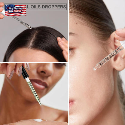 10Pcs Eye Dropper with Durable Rubber Head, 1Ml Glass Dropper, Liquid Droppers F