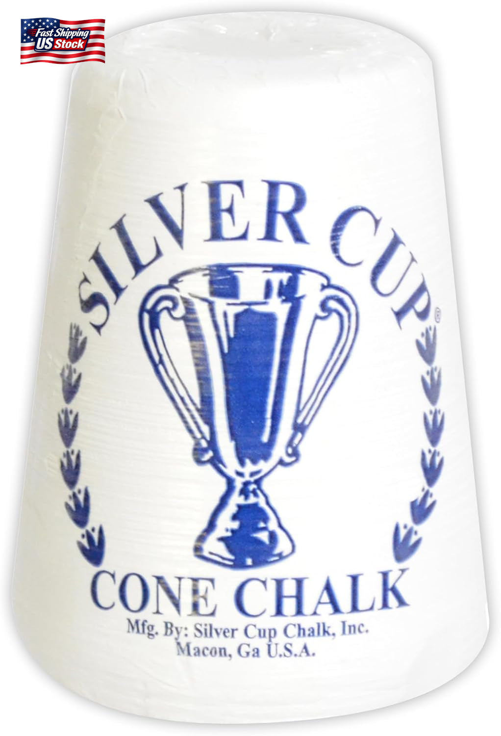 Hathaway Silver Cup Cone Talc Chalk, White