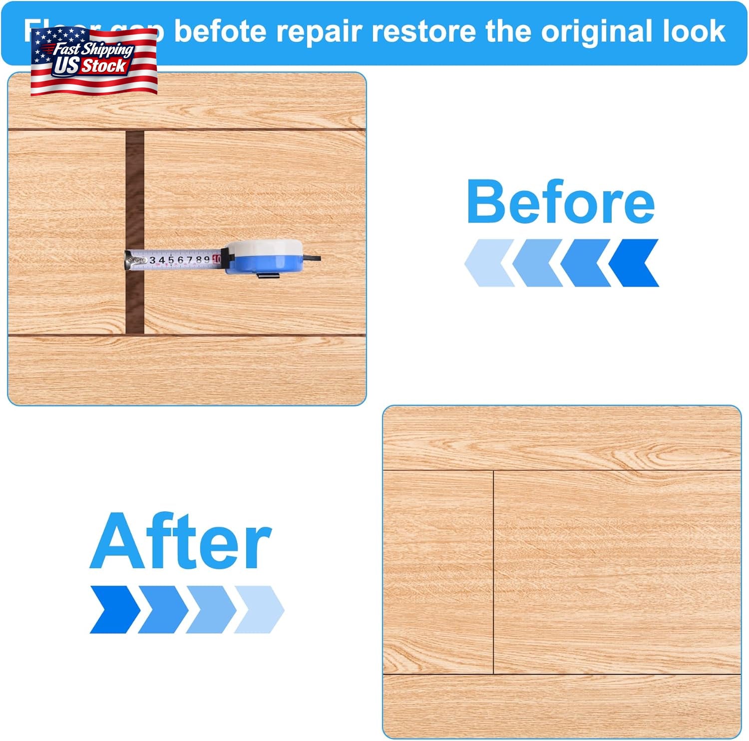 Laminate Floor Gap Fixer Tool Kit Suction Cup Pull Bar & Rubber Mallet Wood Floo