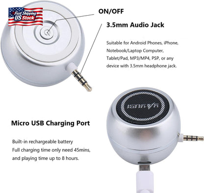 Mini Portable 3W Speaker 3.5Mm AUX Plug Mobile Phone Laptop External Speaker