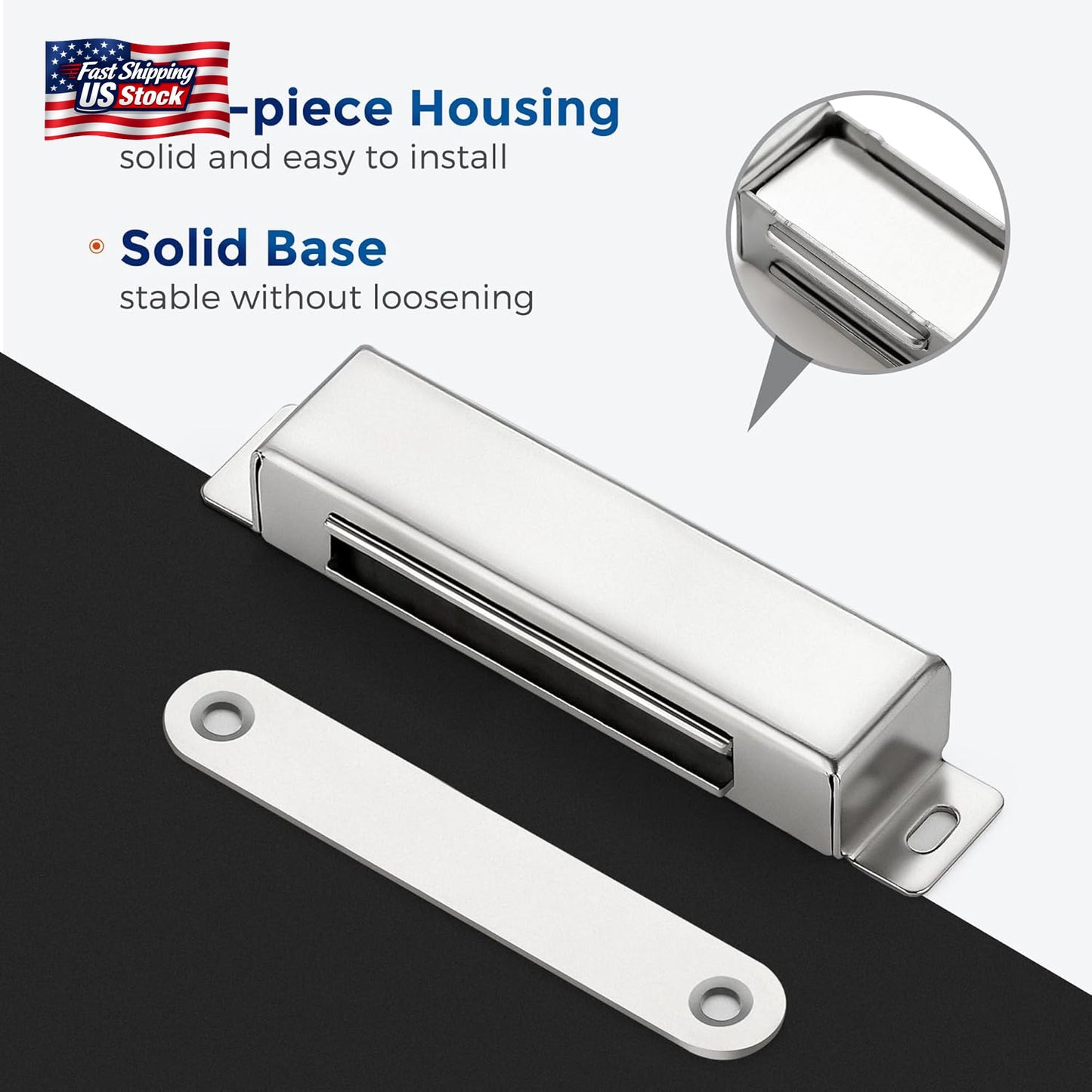 Ravinte 2 Pack Cabinet Magnets for Closure, 90Lbs Heavy Duty Concealed Magnetic
