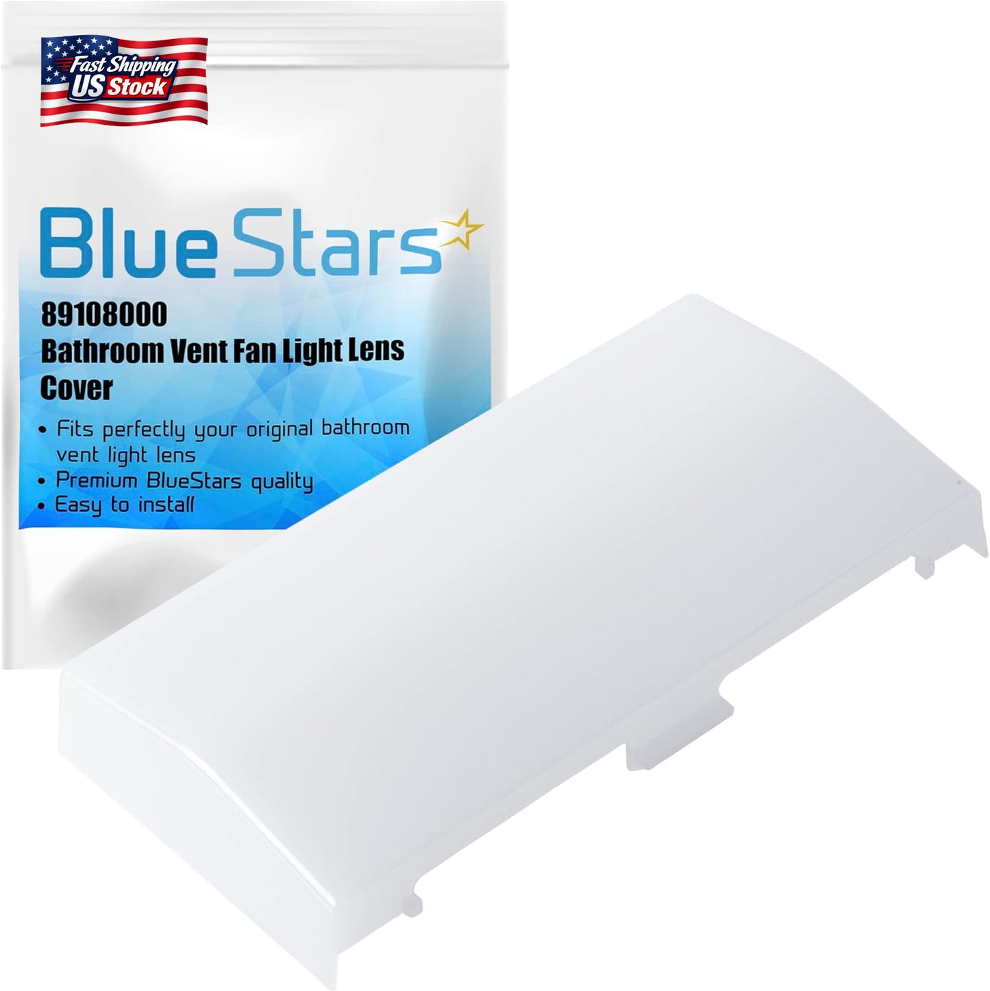 Bluestars 89108000 Bathroom Vent Fan Light Lens Cover – Fits Broan & Nutone 763R