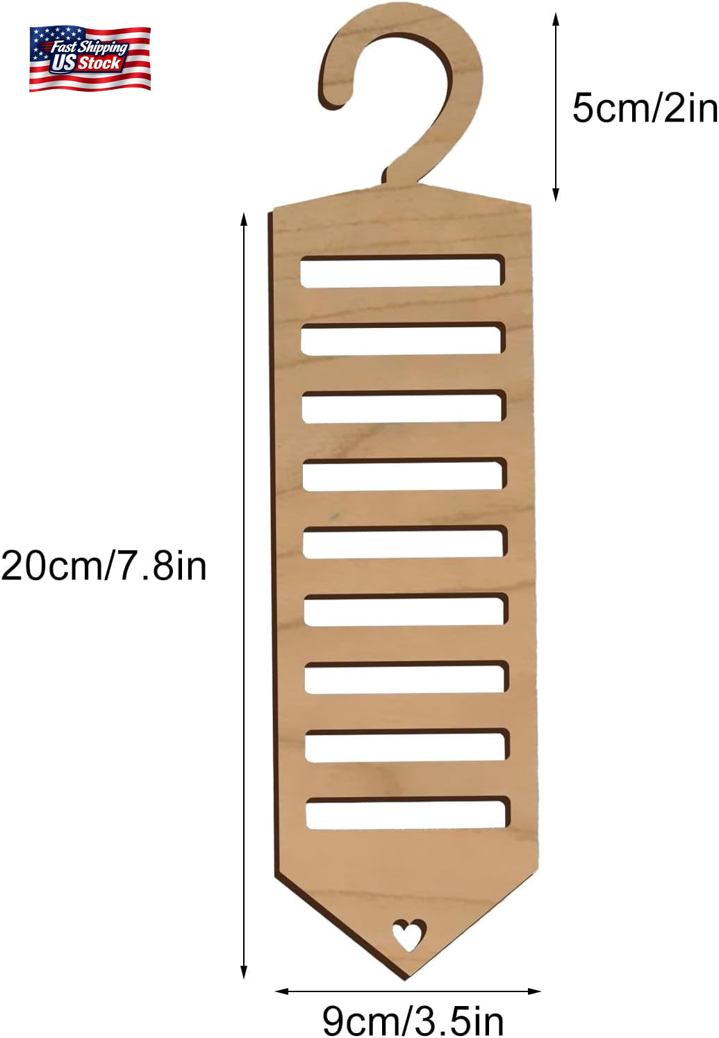 Wooden Tie Rack Premium Wooden Necktie and Belt Hanger Tie Hanger for Men Closet