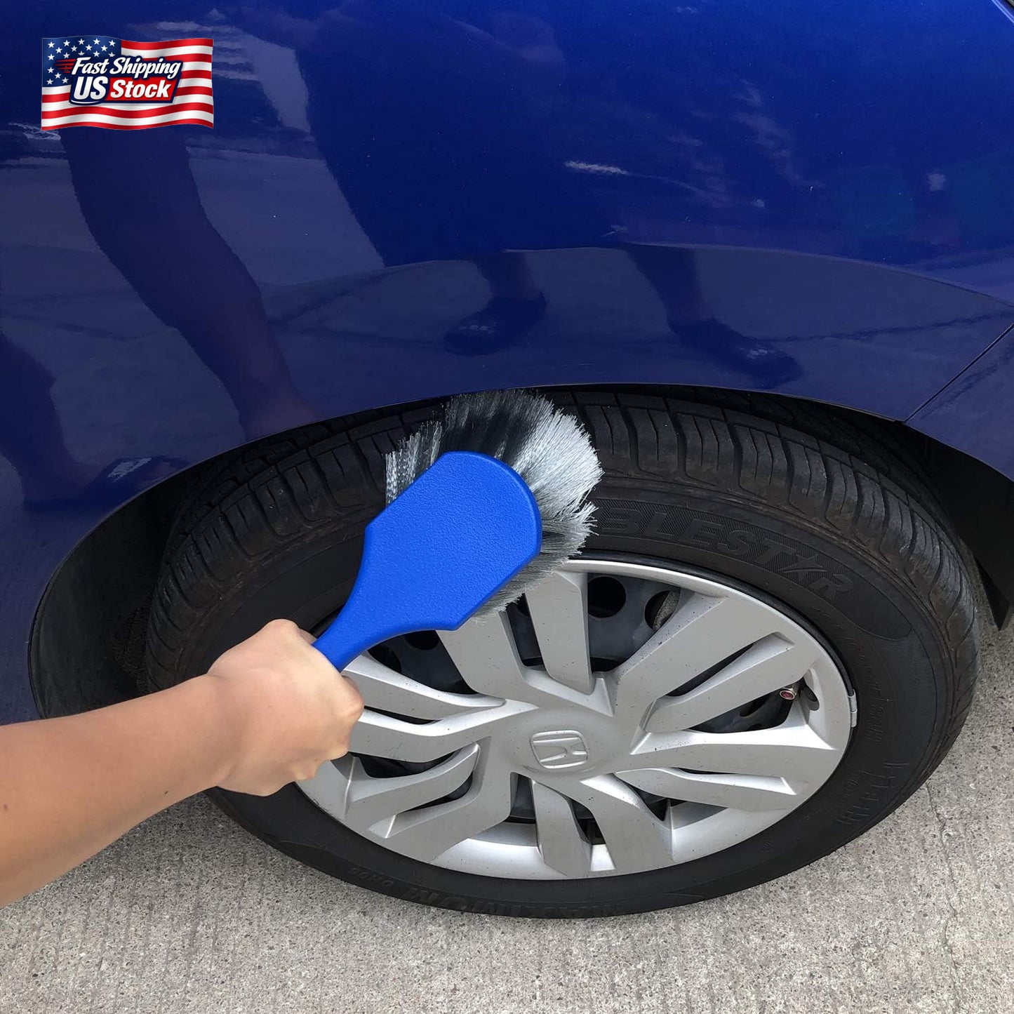 7PCS Car Wheel Tire Brush Detailing Kit Rim Cleaning Brushes Auto Wash Tool Set