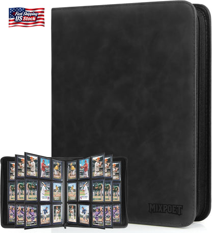 9 Pocket Top Loader Card Binder with Sleeves Holds 252 Top Loaders Storage, Trad