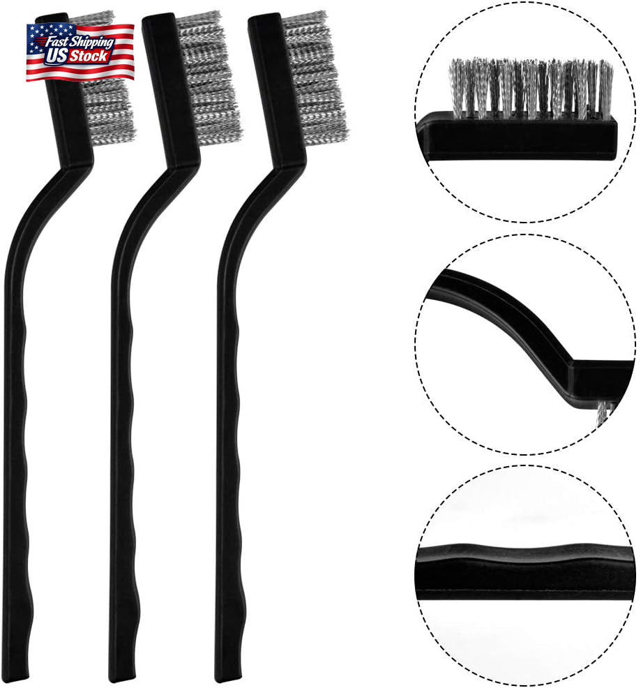 15PCS Stainless Steel Wire Brush Set Rust Removal Welding Cleaning Brushes