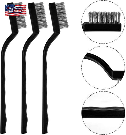 15PCS Stainless Steel Wire Brush Set Rust Removal Welding Cleaning Brushes