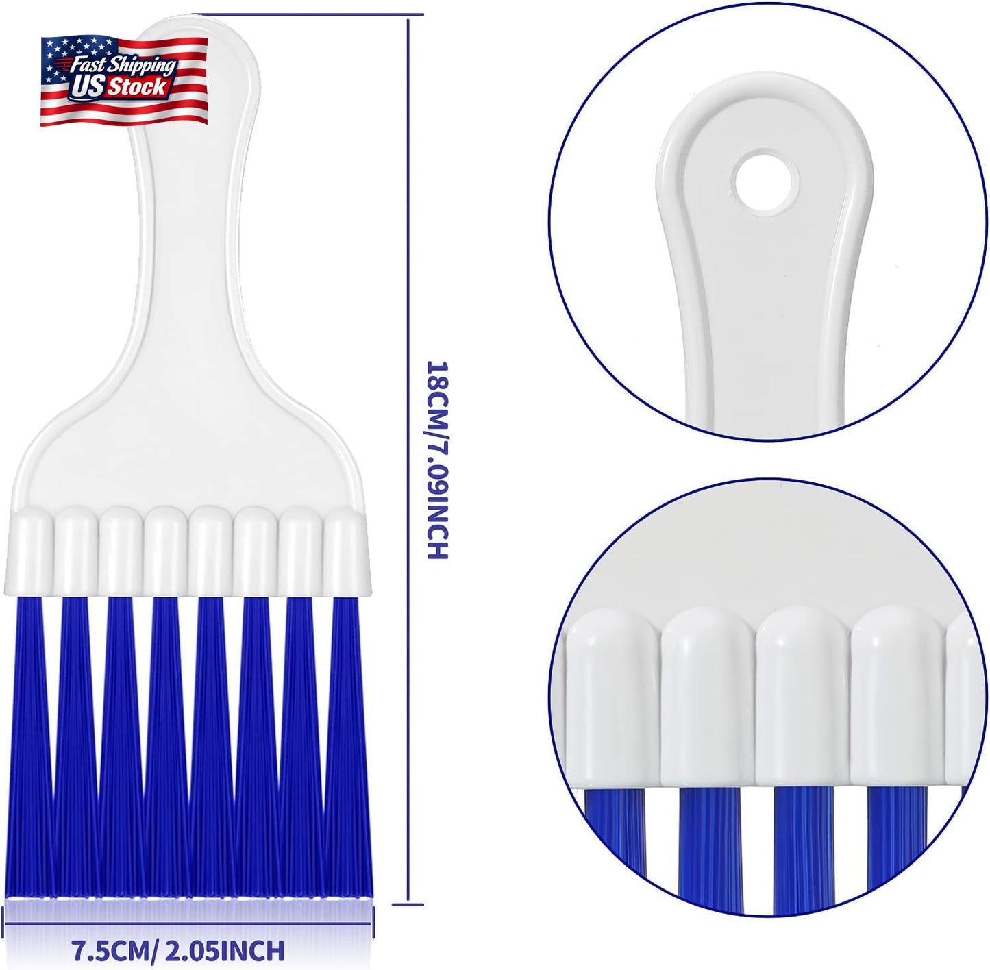 4 Pack HVAC Coil Cleaning Brush Air Conditioner Condenser Refrigerator Fin Brush