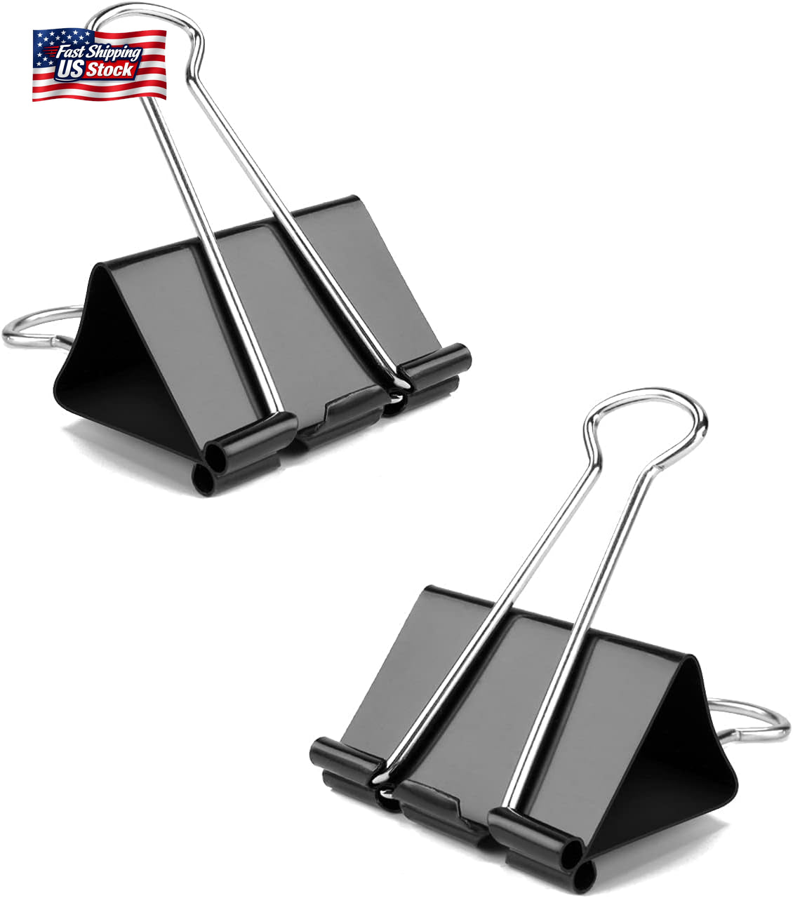 Binder Clips, 144 Pack, 1 Inch, Standard 25Mm, Black, Capacity 0.47 Inch, Metal