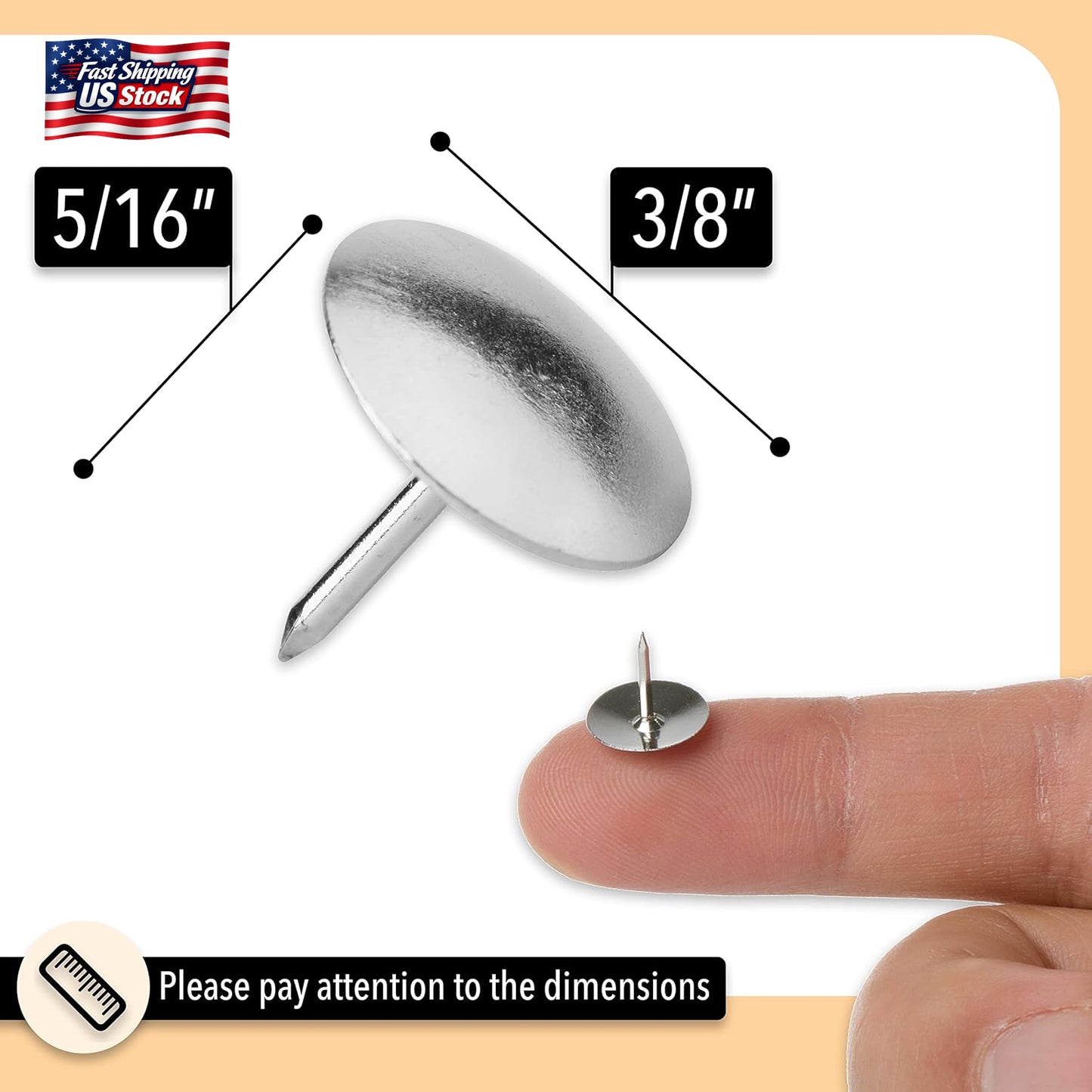 Mr. Pen- Thumb Tack, 500 Pack, Silver, Flat Push Pins Bulk, Steel Roundness Push
