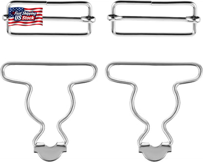 👖 2 Pairs Overall Buckles Replacement – No-Sew Adjustable Jean Overall Clasps