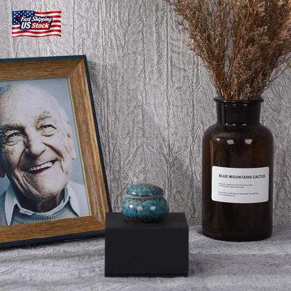Small Urn for Human Ashes - 1.6'' Handicrafted Urn - Beautiful Tiny Keepsake Urn