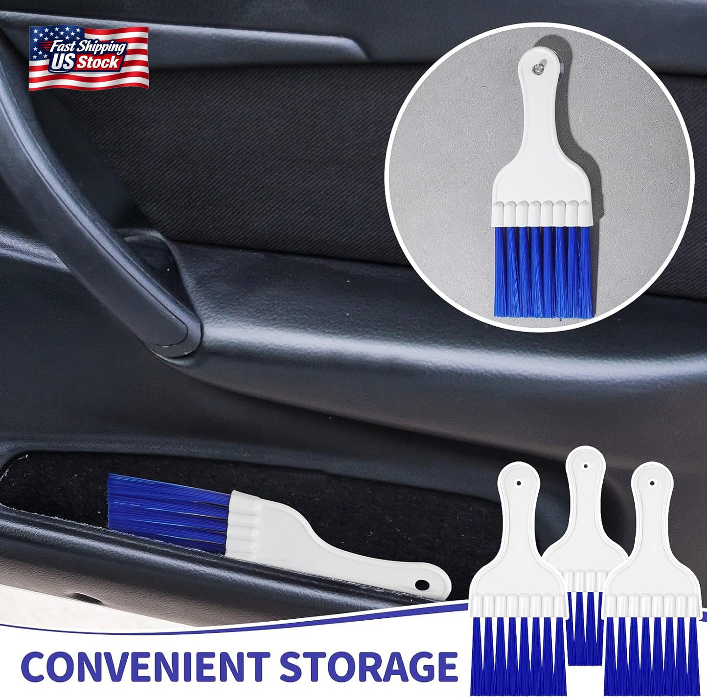 4 Pack HVAC Coil Cleaning Brush Air Conditioner Condenser Refrigerator Fin Brush