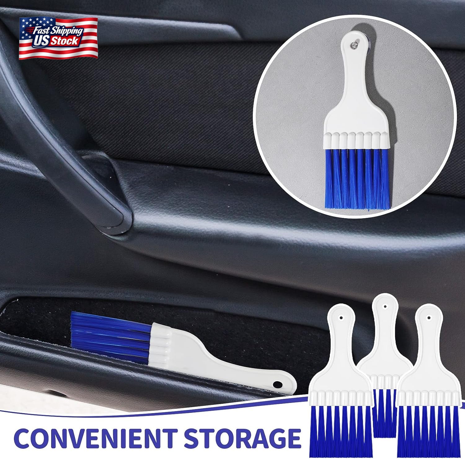 4 Pack HVAC Coil Cleaning Brush Air Conditioner Condenser Refrigerator Fin Brush