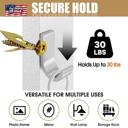 100 PCS Self Drilling Drywall Anchors with Screws – Heavy Duty Metal Expansion W