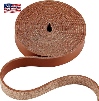GORGECRAFT 79" Long 1/2" Wide Matte Brown Leather Strap 2Mm Thick Flat Leather L