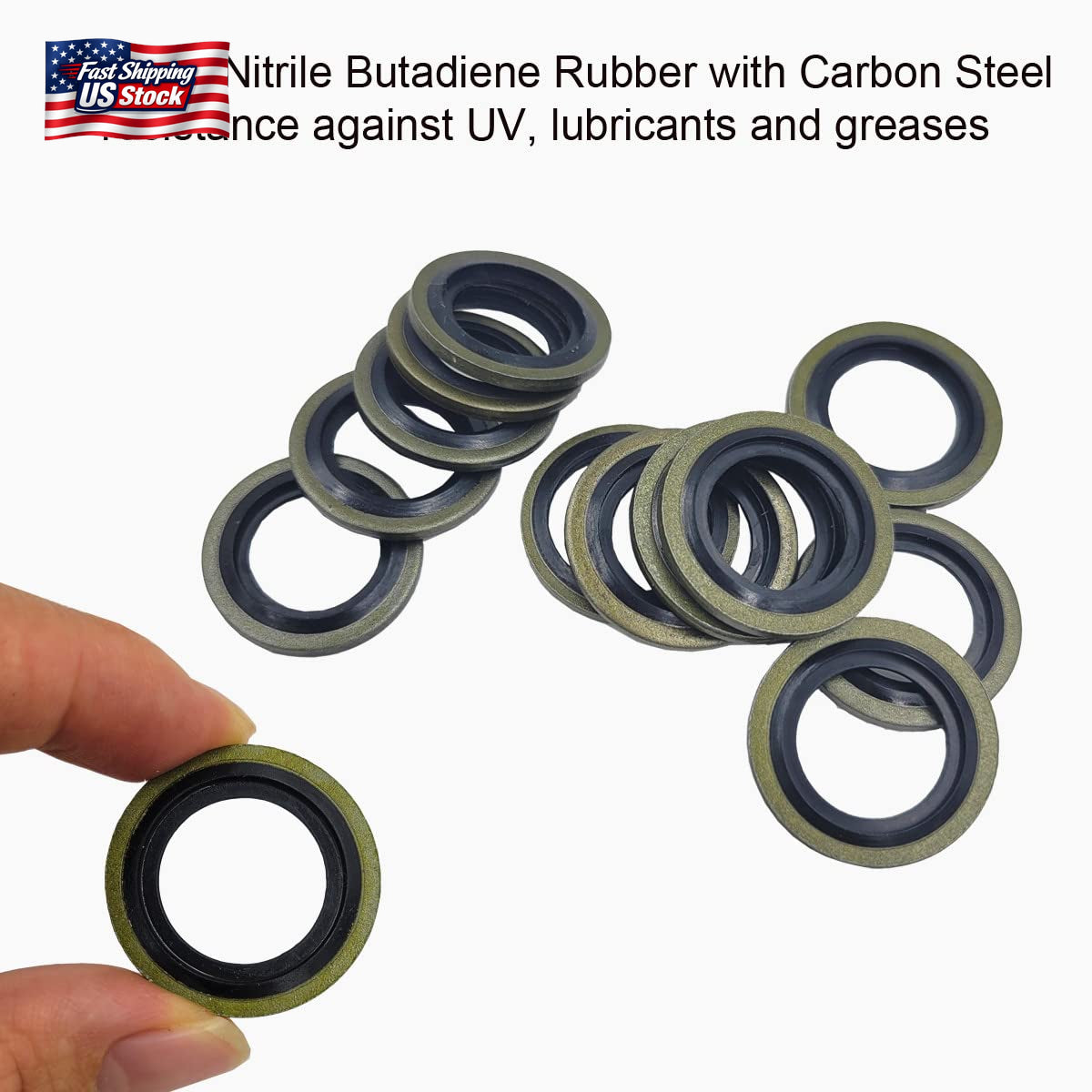 130PCS Bonded Seal Washer Kit Hydraulic Oil Drain Plug Gasket Assortment Set