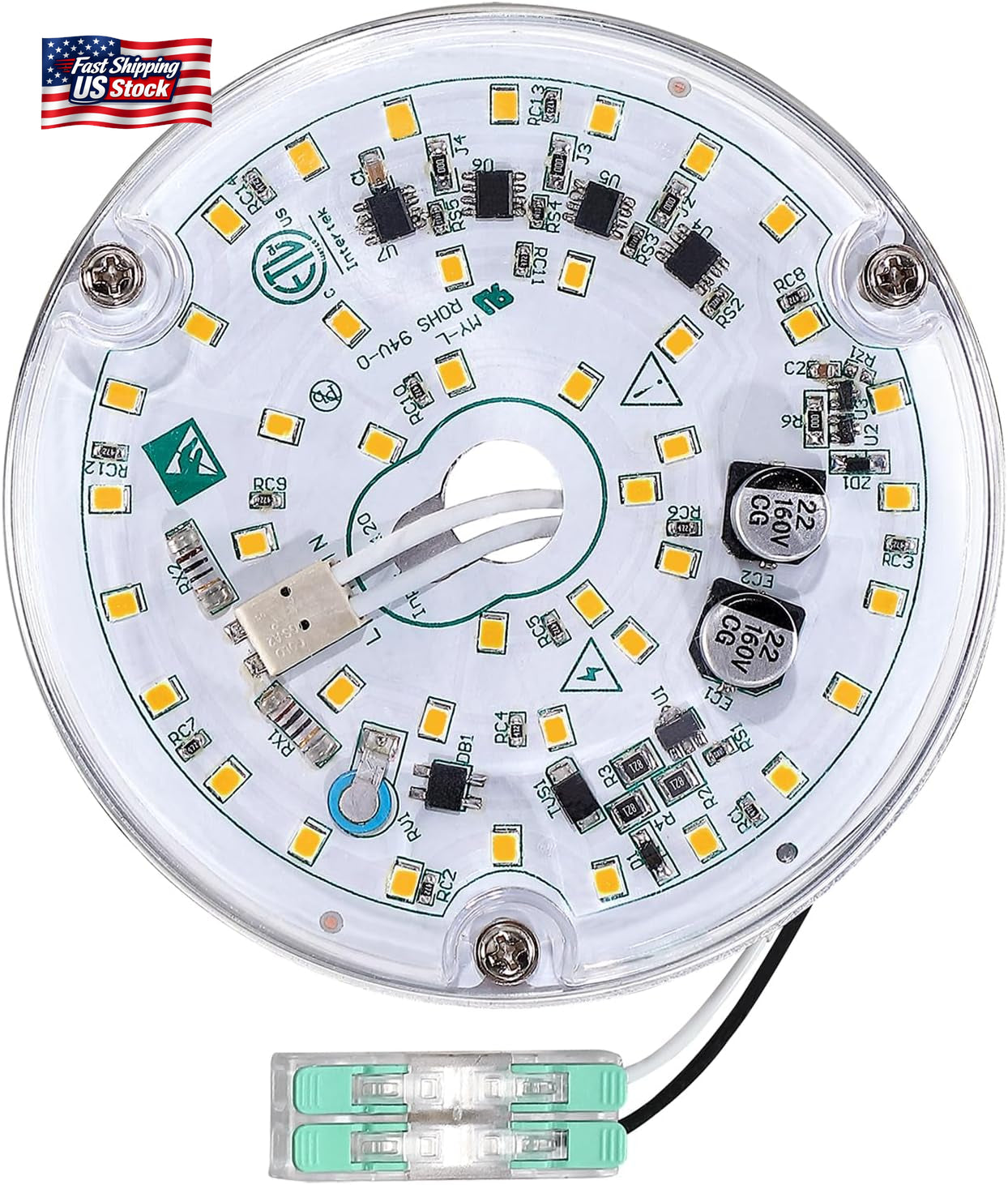 18W LED Ceiling Fan Light Replacement Retrofit Kit 6000K 2000LM Lamp Module