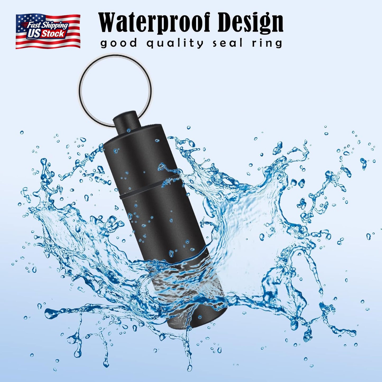 Small Pill Box Waterproof Keychain Pill Holder Portable Travel Pill Container Me
