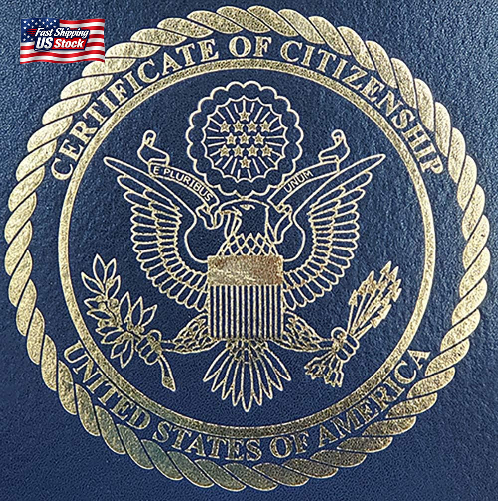 US Naturalization and Citizenship Certificate Holder. Gold American Eagle Certif