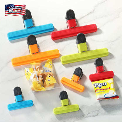 8PCS Chip Bag Clips, HIA Stylish Wide Open Bag Clips for Food Storage, Heavy Sea