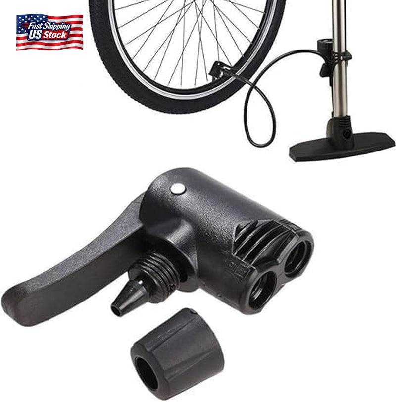 Black Pump Adapter Valve, 3 in 1 Replacement Dual Head Air Pump Adapter Valve Bi