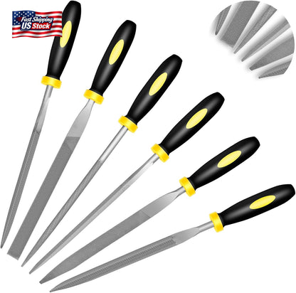 6PC Needle File Set Metal Hand Files Kit for Wood Metal Jewelry Hobby Repair Too