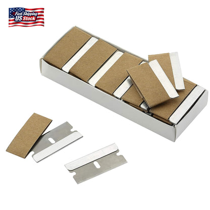 50PCS Razor Scraper Blades Single Edge Box Cutter Paint Scraper Utility Blades