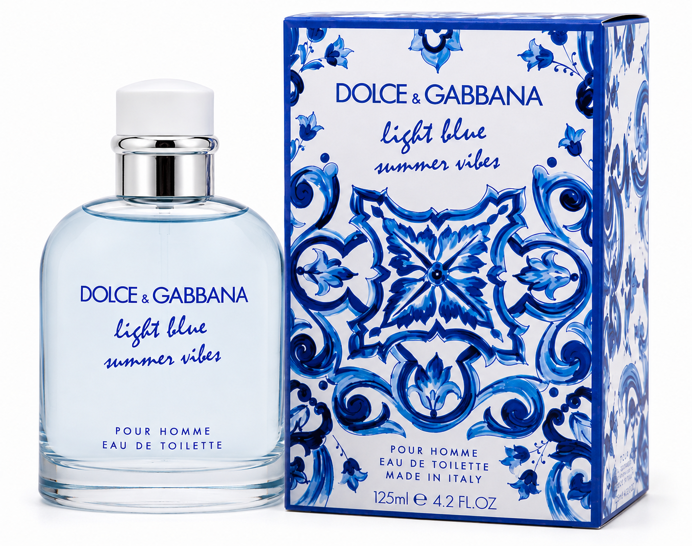 Dolce & Gabbana Light Blue Summer Vibes Pour Homme EDT 125Ml 4.2Oz Men’S Cologne